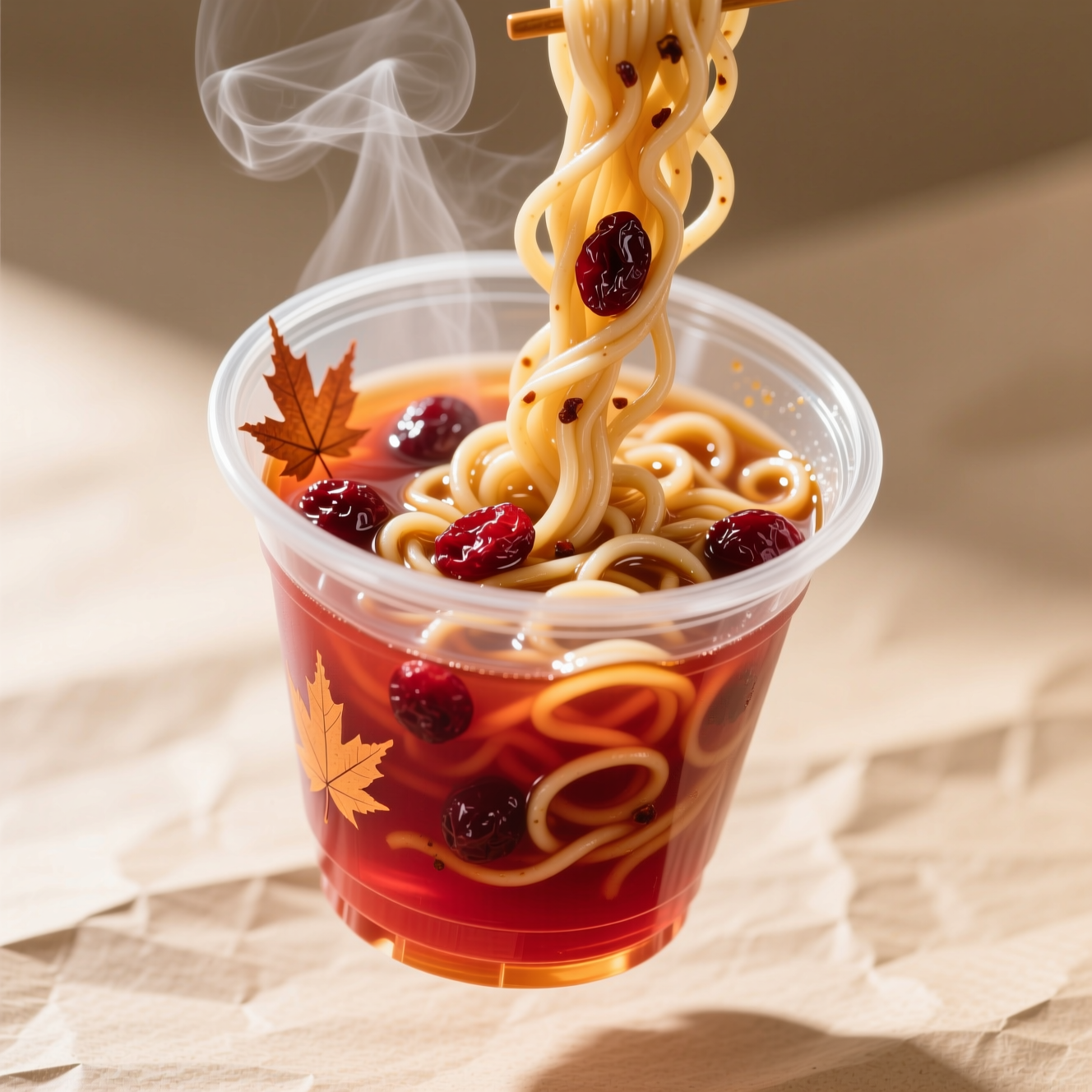 Доширак со вкусом клюквы и клёна